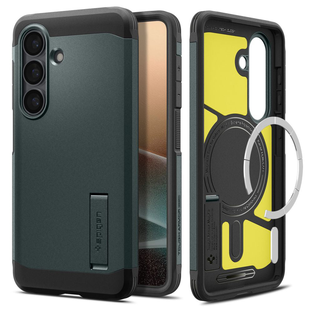 MagSafe Case for Samsung Galaxy S26 S942, Spigen, Tough Armor, Green ACS10740
