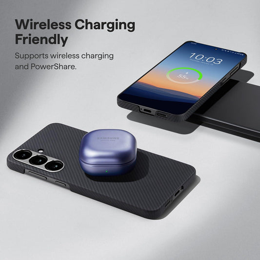 MagSafe Hülle für Samsung Galaxy S26, Techsuit, Aramid Fiber, Schwarz