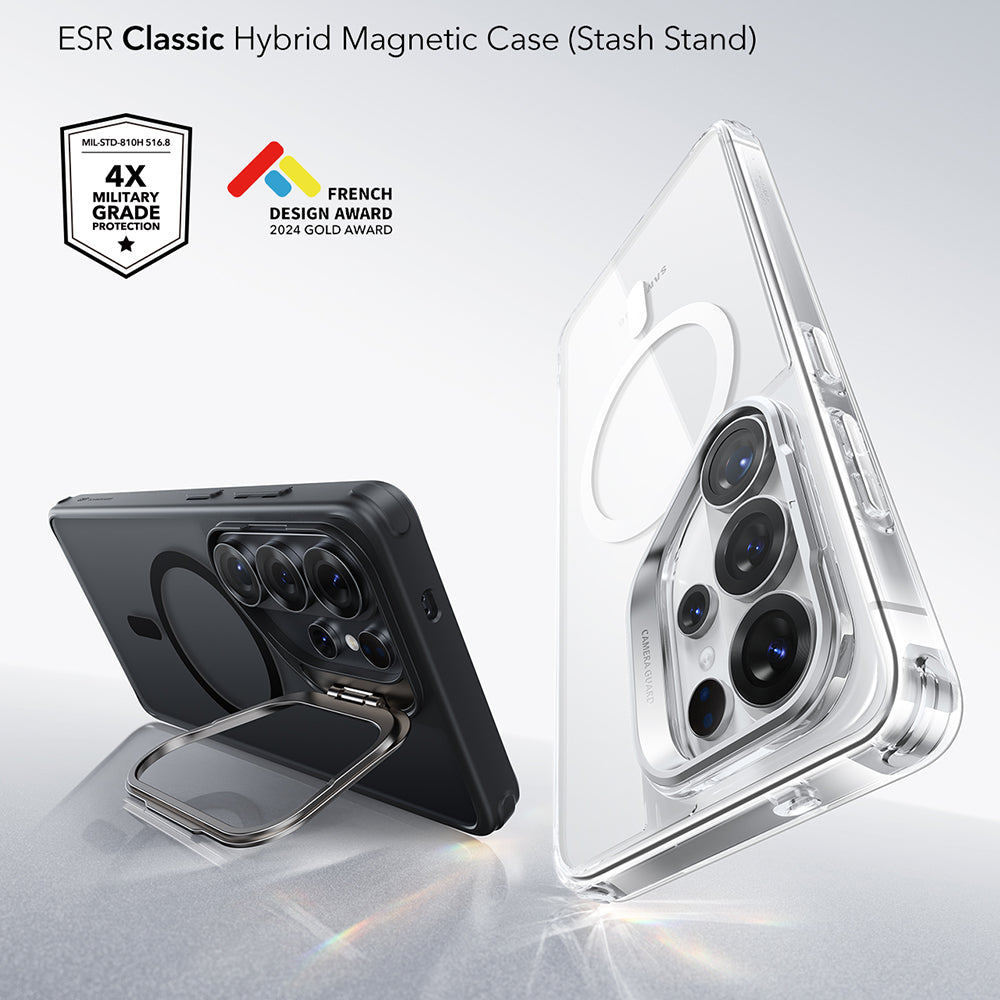MagSafe Case for Samsung Galaxy S26 Ultra S948, ESR, Classic Hybrid Kickstand, Satin Black