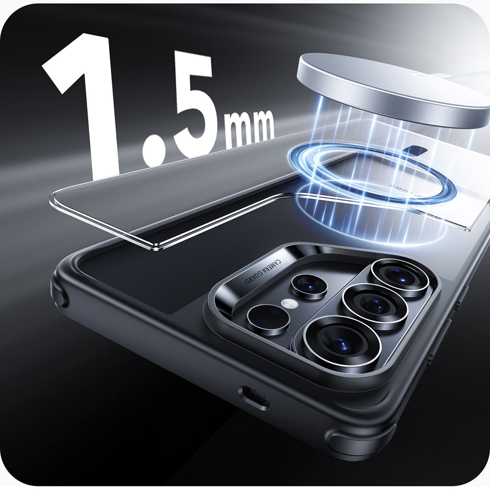 MagSafe Hülle für Samsung Galaxy S26 Ultra S948, ESR, Classic Hybrid, Schwarz Transparent