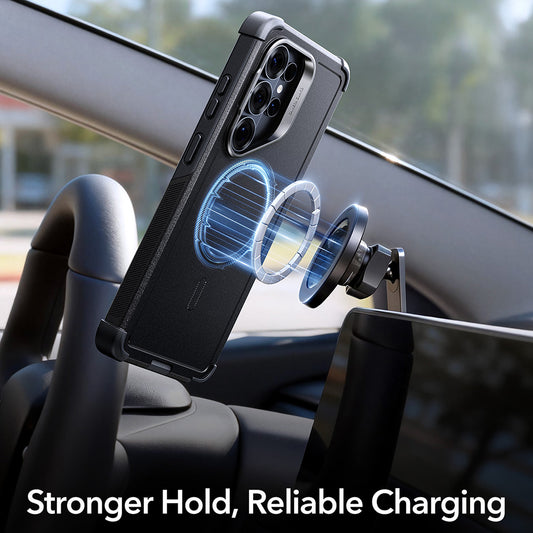 MagSafe Case for Samsung Galaxy S26 Ultra, ESR, Cyber Armor Kickstand, Black