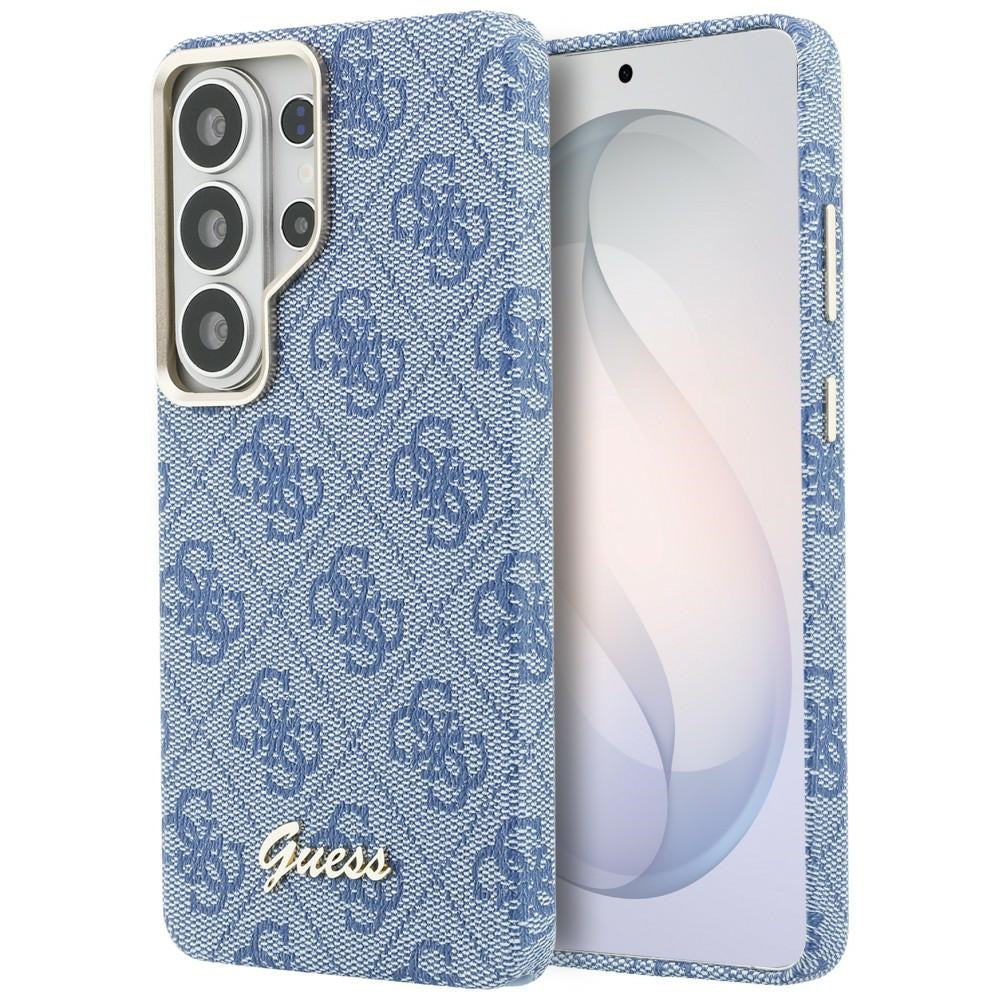 MagSafe Case for Samsung Galaxy S26 Ultra S948, Guess, 4G Script Logo, Blue