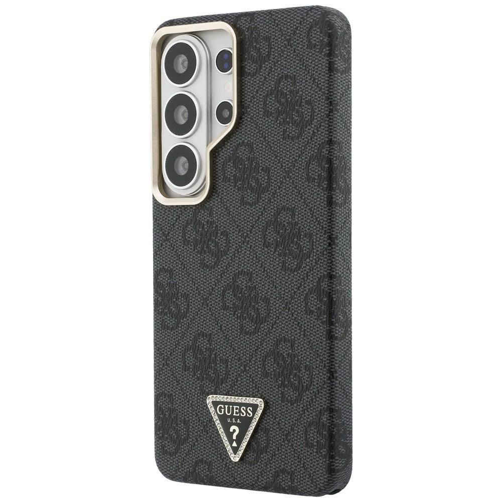 MagSafe Case for Samsung Galaxy S26 Ultra S948, Guess, 4G Triangle Logo, Black