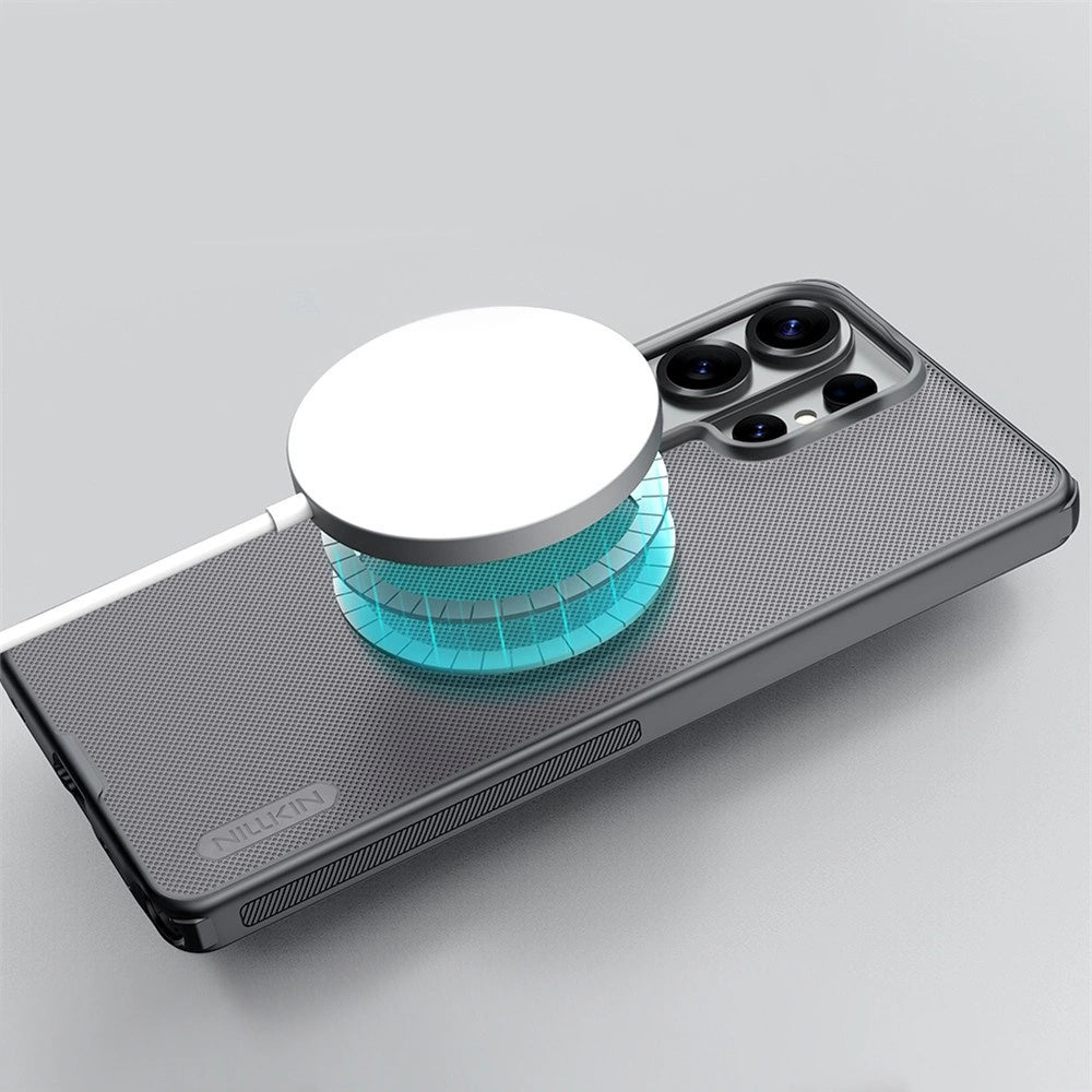 MagSafe Case for Samsung Galaxy S26 Ultra S948, Nillkin, Super Shield Pro, Black Satin Transparent