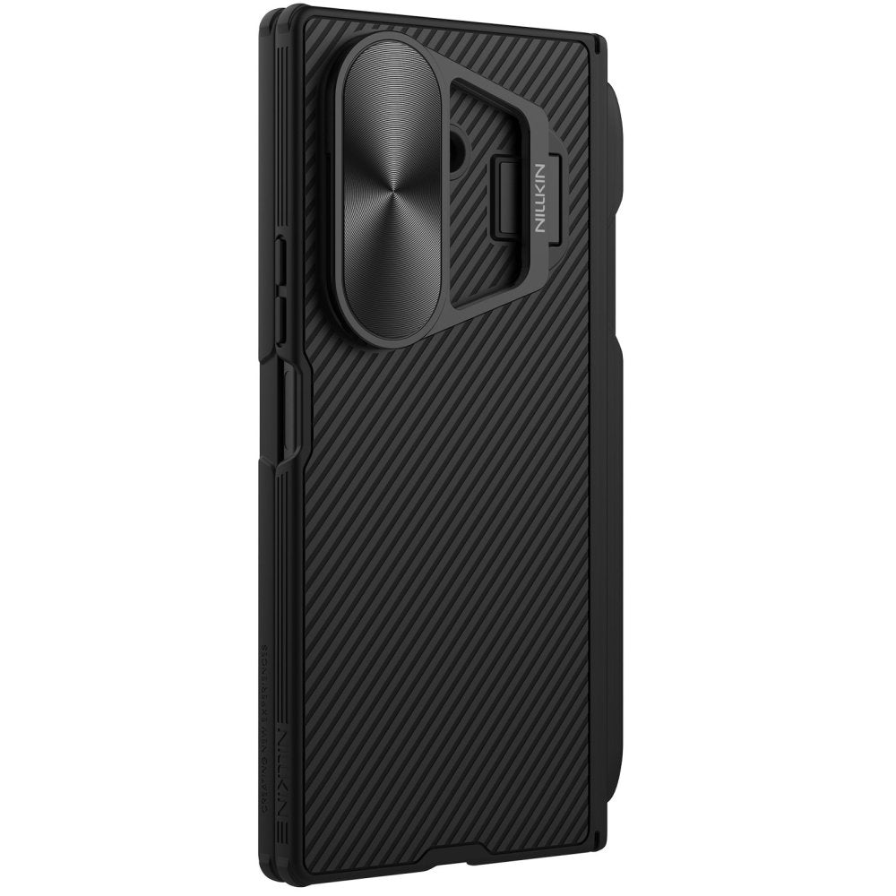 MagSafe-Hülle für Samsung Galaxy Z Fold7 F966, Nillkin, CamShield Prop mit Metall-Objektivabdeckung und S-Pen-Halter, Schwarz
