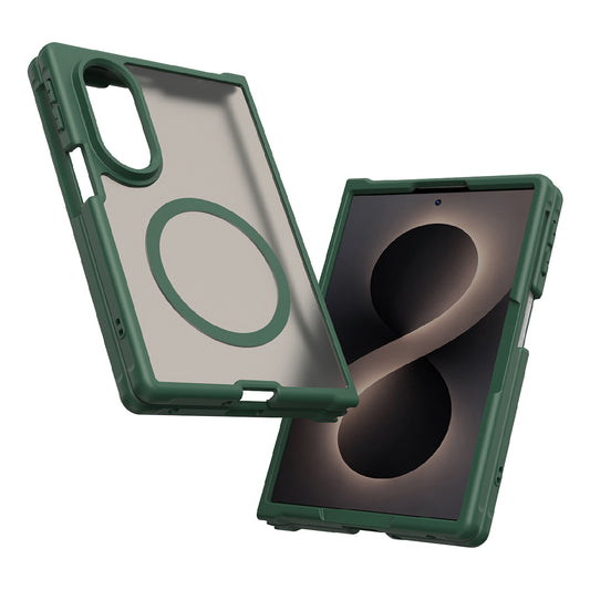 MagSafe-Hülle für Samsung Galaxy Z Fold8 F971, Techsuit, HaloFrost II, Grün