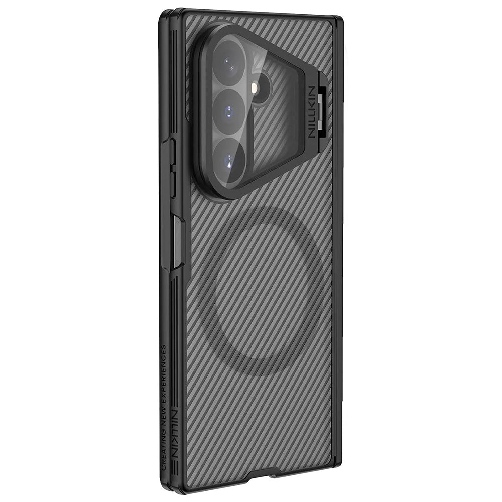 MagSafe-Hülle für Samsung Galaxy Z Fold8 Ultra F976, Nillkin, CamShield Pro mit transparentem Objektivschutz, Schwarz Transparent
