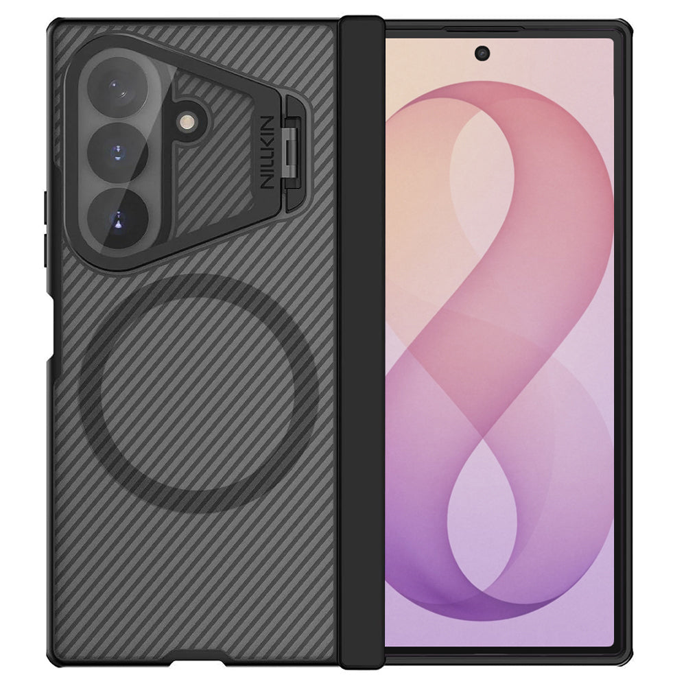 MagSafe-Hülle für Samsung Galaxy Z Fold8 Ultra F976, Nillkin, CamShield Pro mit transparentem Objektivschutz, Schwarz Transparent