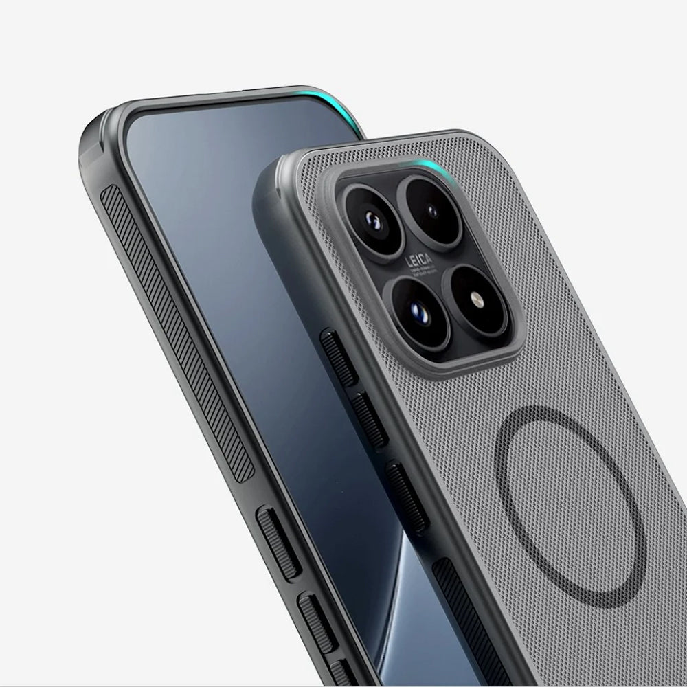 MagSafe-Hülle für Xiaomi 17, Nillkin, Super Shield Pro, Schwarz Transparent Matt