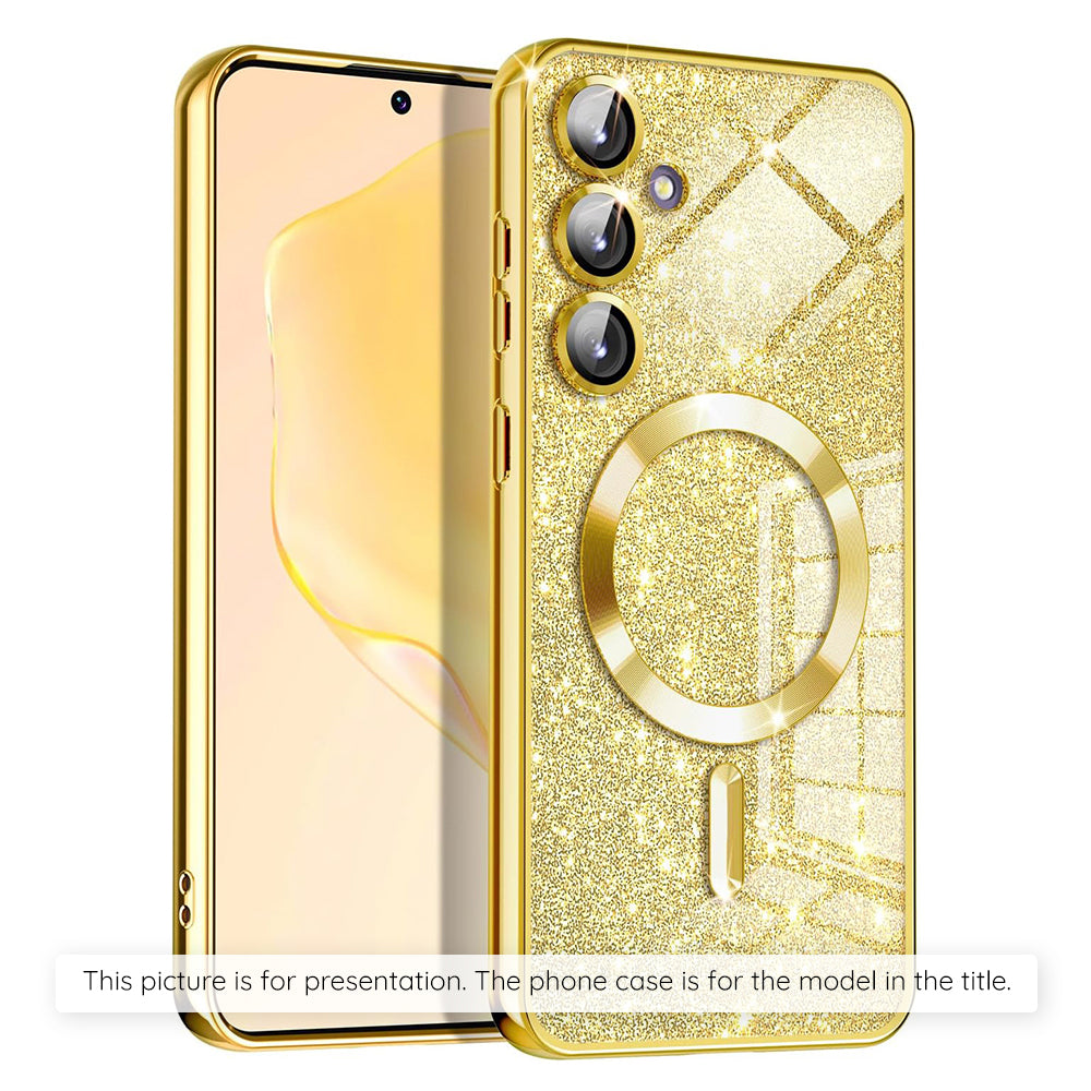 MagSafe Case for Xiaomi 17T Pro, Techsuit, Luxury Glitter, Gold