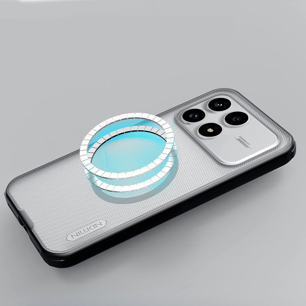 MagSafe Case for Xiaomi Poco F8 Pro, Nillkin, Super Shield Pro, Black Satin Transparent