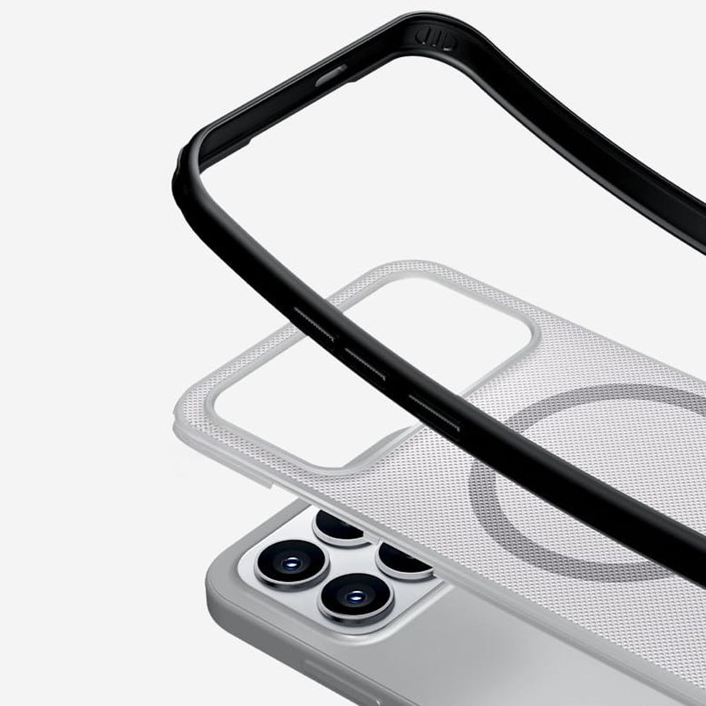 MagSafe Case for Xiaomi Poco F8 Pro, Nillkin, Super Shield Pro, Black Satin Transparent