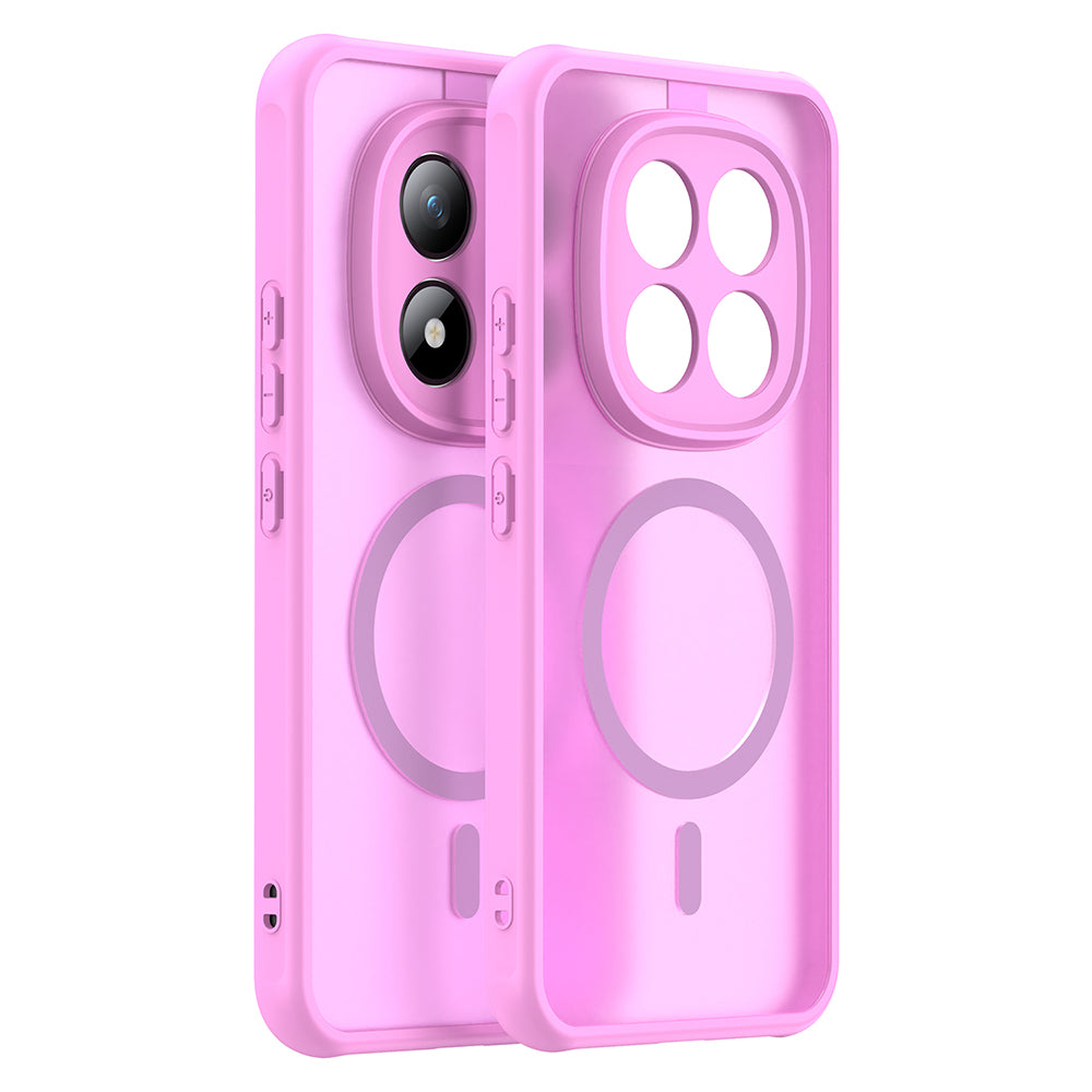 MagSafe Hülle für Xiaomi Poco M8 Pro / Redmi Note 15 Pro+ 5G, Techsuit, HaloFrost II, Rosa