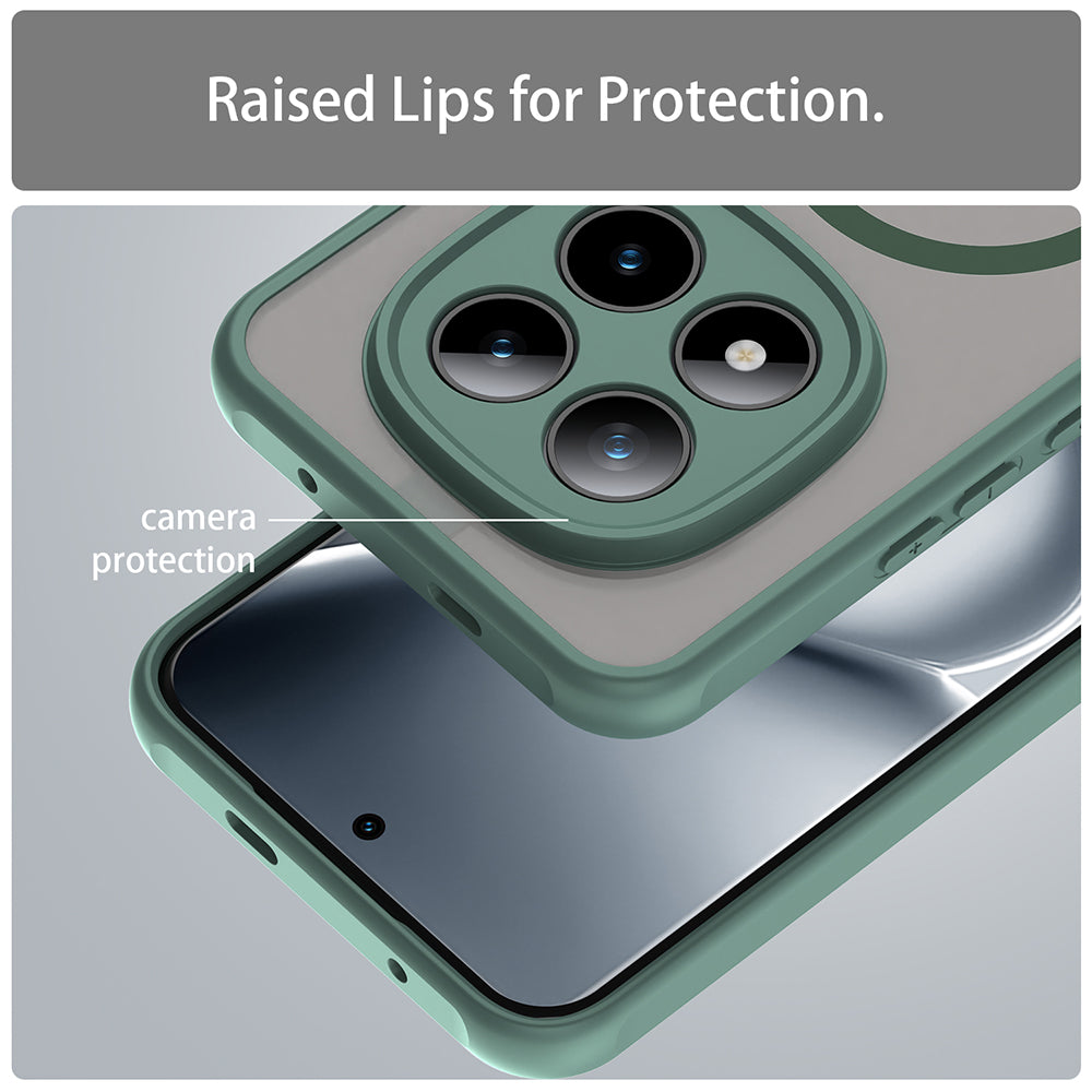 MagSafe Hülle für Xiaomi Poco M8 Pro / Redmi Note 15 Pro+ 5G, Techsuit, HaloFrost II, Grün