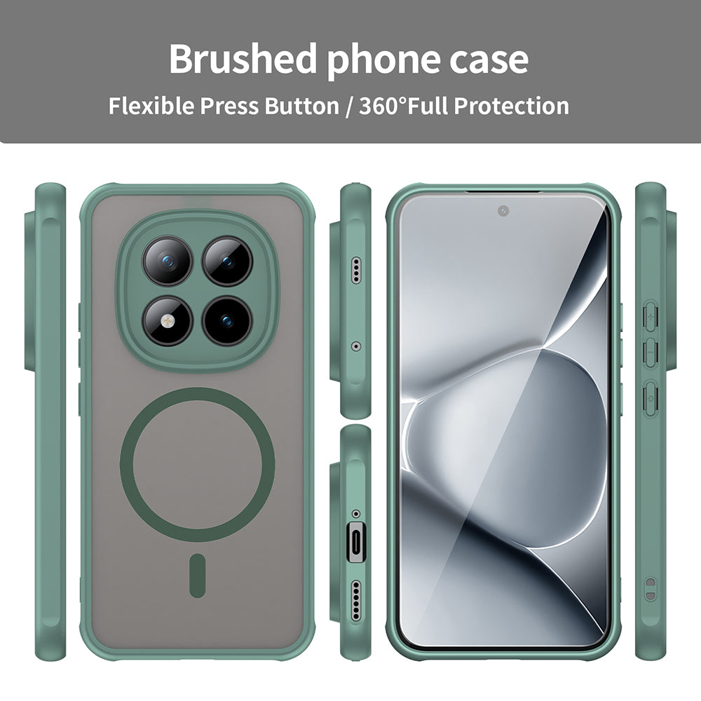 MagSafe Hülle für Xiaomi Poco M8 Pro / Redmi Note 15 Pro+ 5G, Techsuit, HaloFrost II, Grün