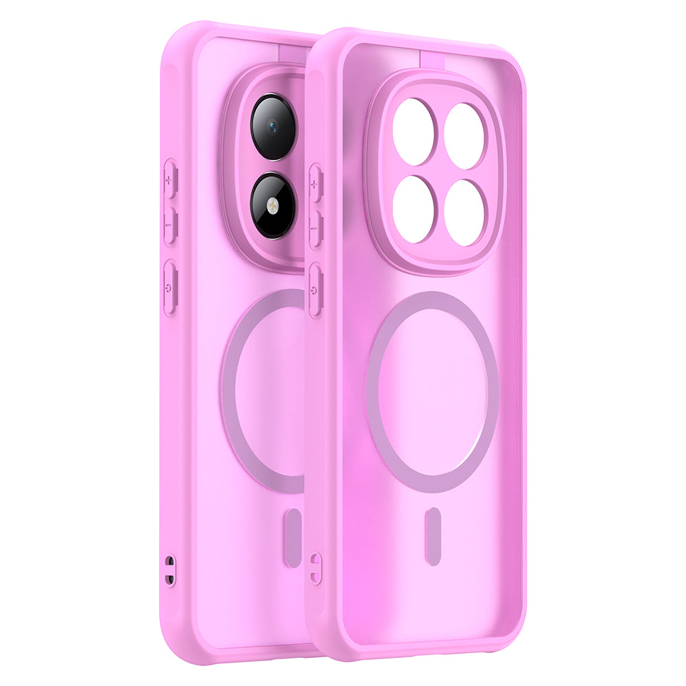 MagSafe Hülle für Xiaomi Redmi Note 15 Pro 5G, Techsuit, HaloFrost II, Rosa