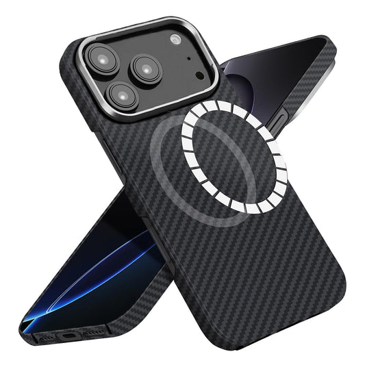 MagSafe Hülle für Apple iPhone 17 Pro, Techsuit Aramid Fiber, Schwarz