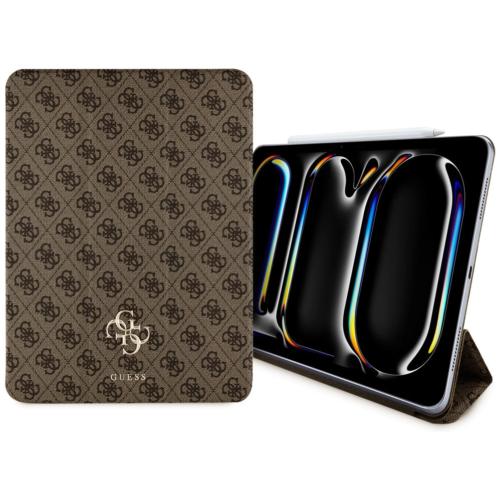 Hülle für Apple iPad Pro 11 (2024), Guess, 4G Big Logo, Braun