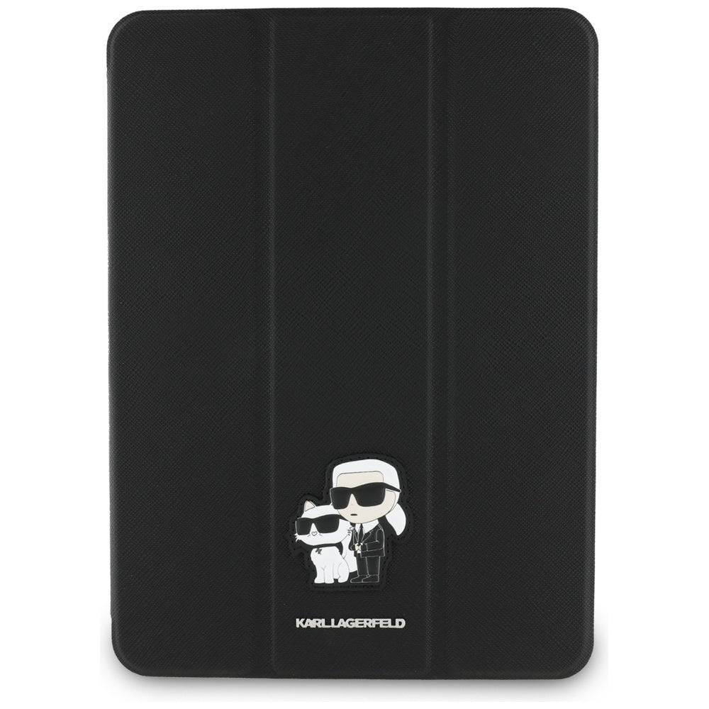 Hülle für Apple iPad Pro 11 (2024), Karl Lagerfeld, Saffiano Karl & Choupette, Schwarz