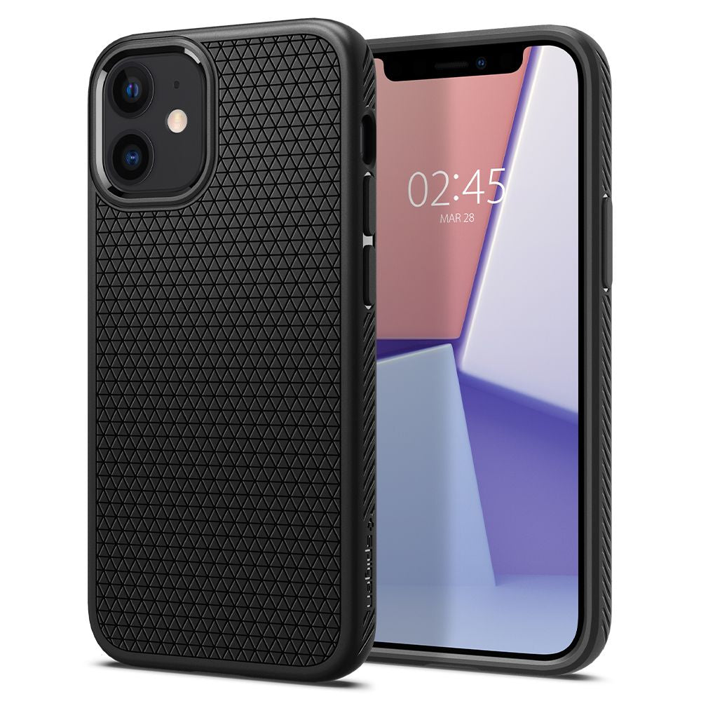 Hülle für Apple iPhone 12 / 12 Pro, Spigen, Liquid Air, Schwarz