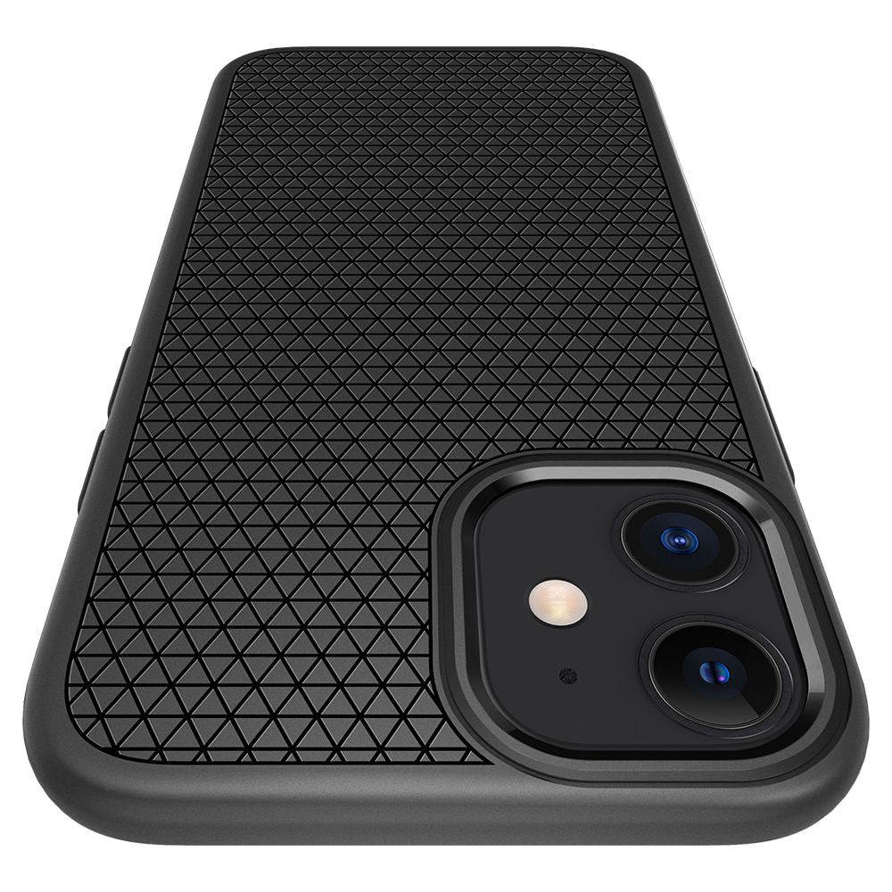 Hülle für Apple iPhone 12 / 12 Pro, Spigen, Liquid Air, Schwarz