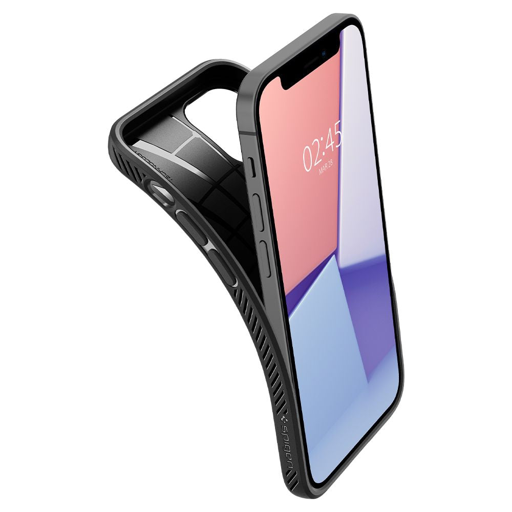 Hülle für Apple iPhone 12 / 12 Pro, Spigen, Liquid Air, Schwarz