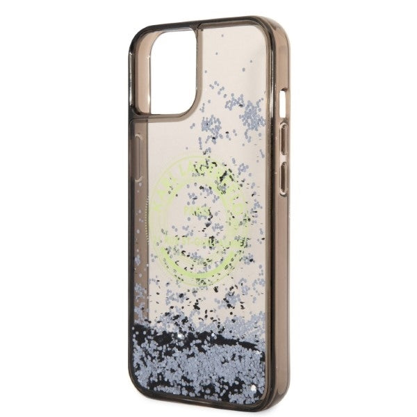 Hülle für Apple iPhone 14, Karl Lagerfeld, Liquid Glitter RSG, Schwarz