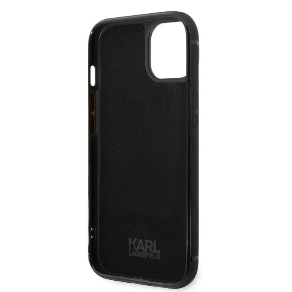 Hülle für Apple iPhone 14 Plus, Karl Lagerfeld, Cardslots Signature Logo, Schwarz
