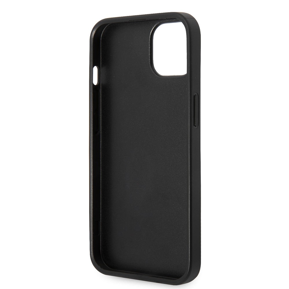 Case for Apple iPhone 14 Plus, Karl Lagerfeld, Saffiano Choupette's Head, Silver
