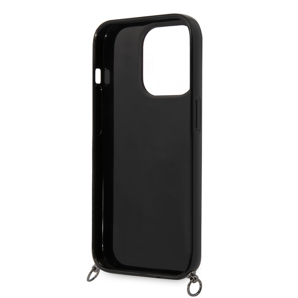Hülle für Apple iPhone 14 Pro, Karl Lagerfeld, Color Stripes with Strap, Rosa