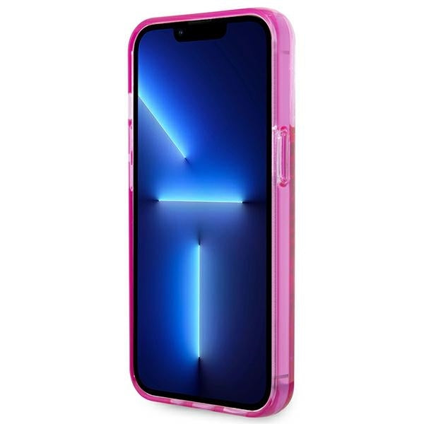 Hülle für Apple iPhone 14 Pro Max, Karl Lagerfeld, Liquid Glitter KL Logo, Rosa