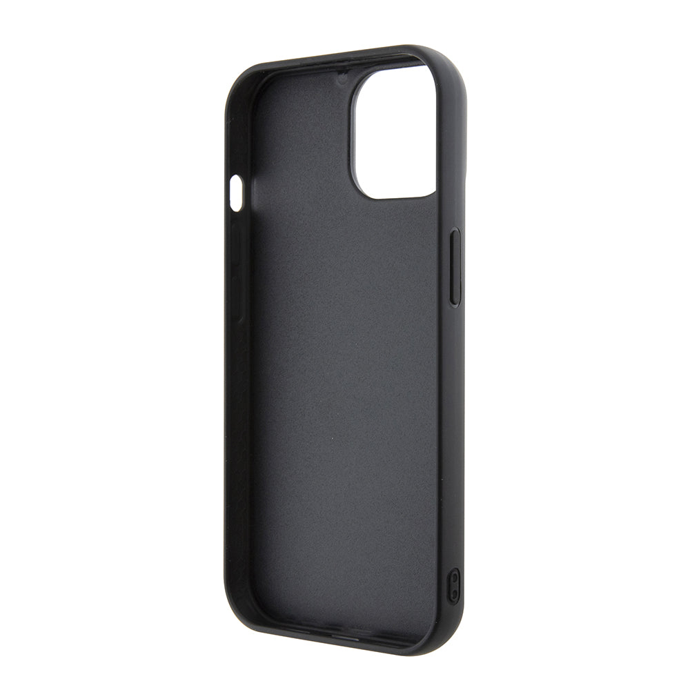 Hülle für Apple iPhone 15, Karl Lagerfeld, 3D Rubber Multi Logo, Schwarz