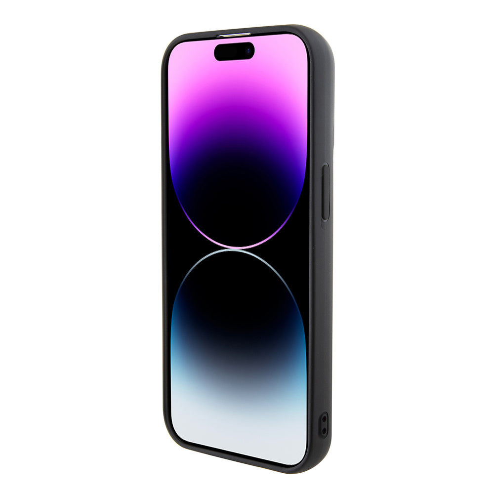 Hülle für Apple iPhone 15, Karl Lagerfeld, 3D Rubber Multi Logo, Schwarz