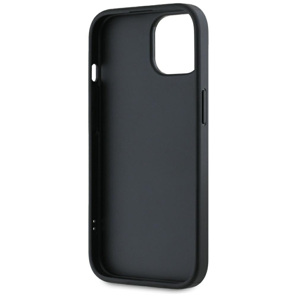 Hülle für Apple iPhone 15, Karl Lagerfeld, Saffiano Athleisure Stripes with Strap, Rosie