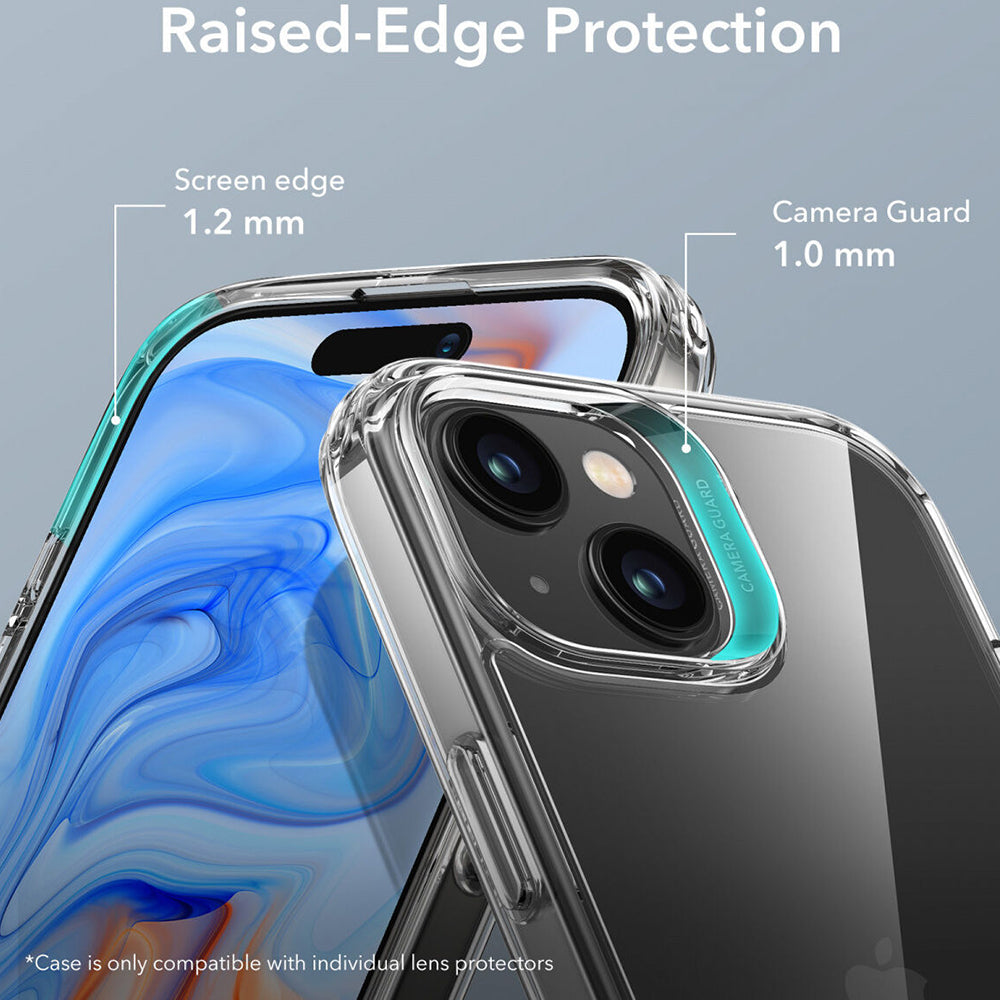 Case for Apple iPhone 15 Plus, ESR, Air Shield Boost Kickstand, Transparent