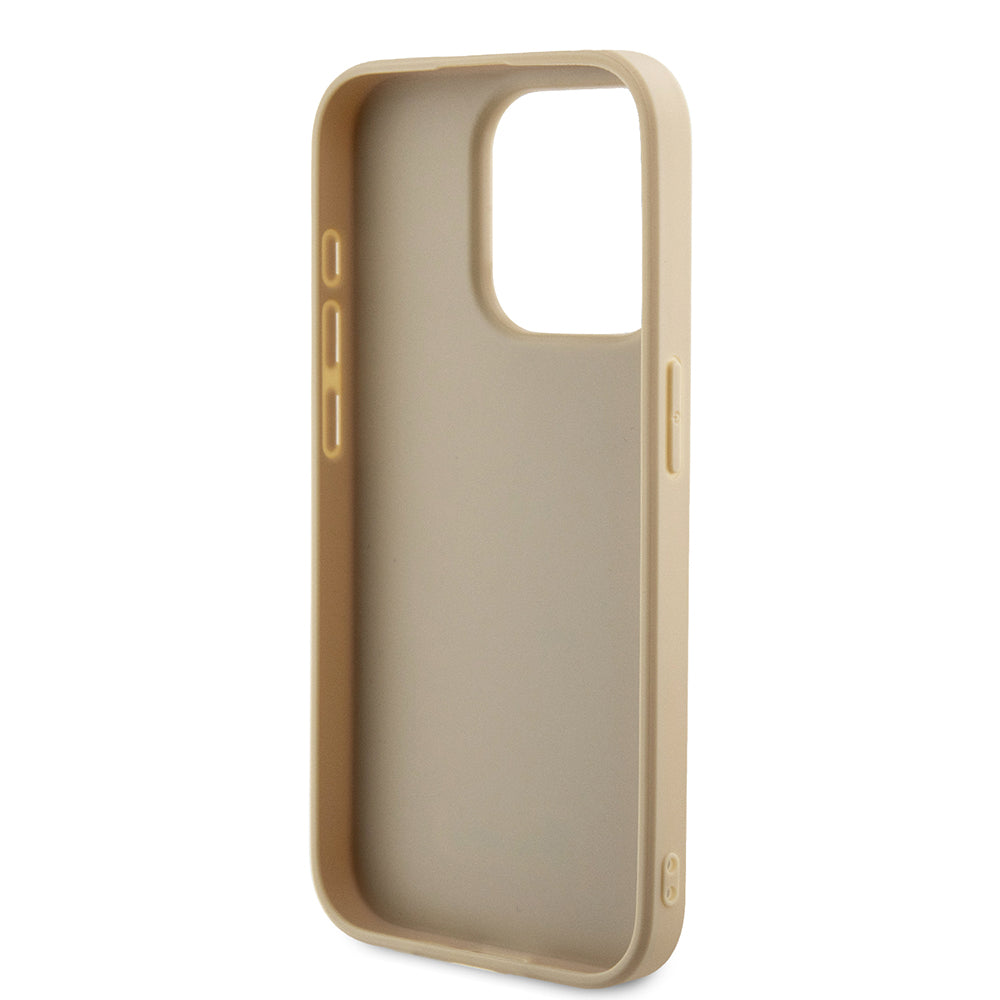 Hülle für Apple iPhone 15 Pro Max, Guess, Saffiano Iridescent Script, Gold