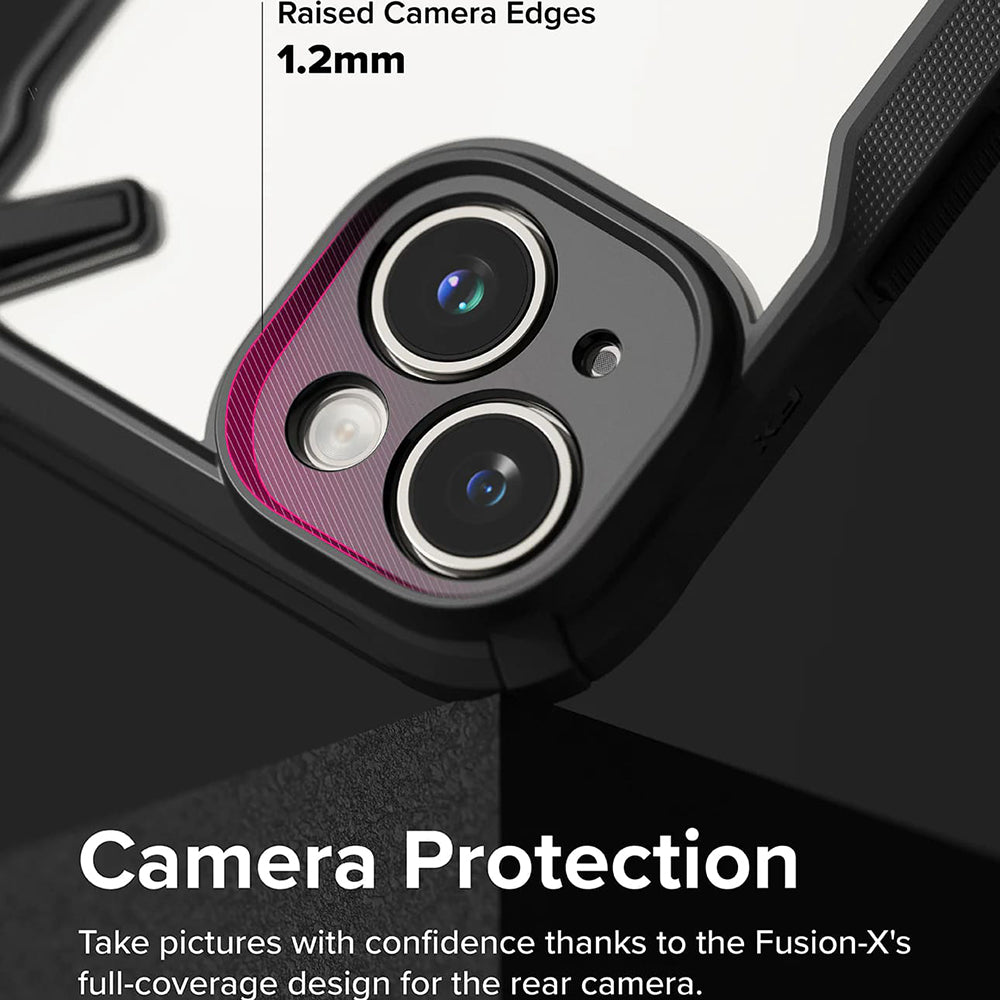 Hülle für Apple iPhone 15, Ringke, Fusion X, Schwarz