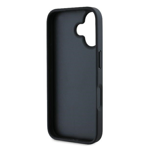 Hülle für Apple iPhone 16, Karl Lagerfeld, Monogram Choupette's Head, Schwarz