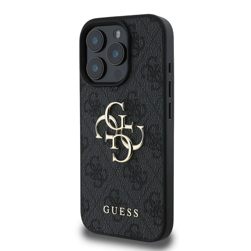 Case for Apple iPhone 16 Pro, Guess, 4G Big Logo, Black