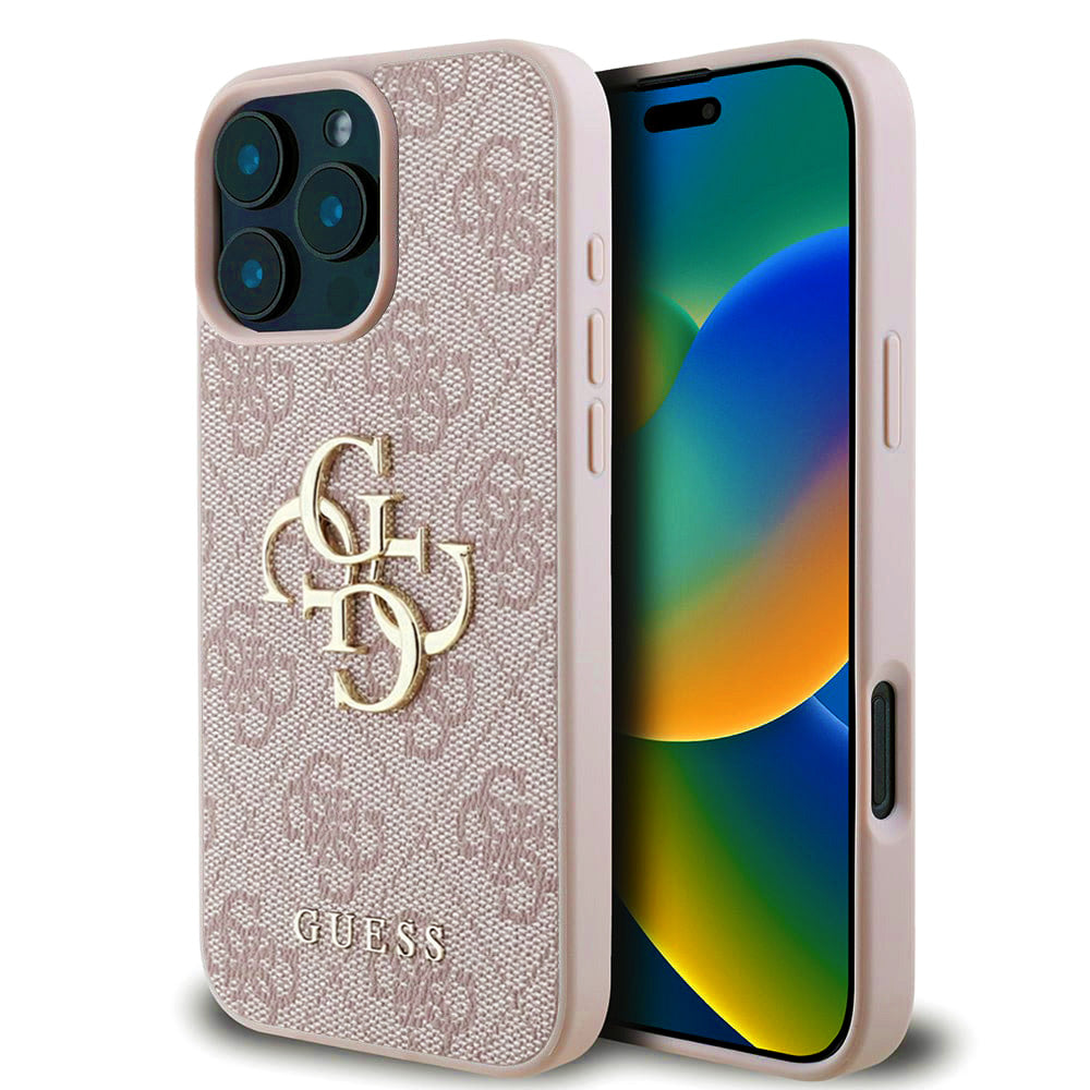 Hülle für Apple iPhone 16 Pro, Guess, 4G Big Logo, Rosa