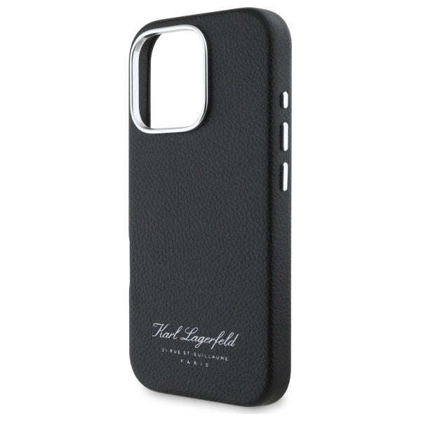 Hülle für Apple iPhone 16 Pro, Karl Lagerfeld, RSG, Schwarz