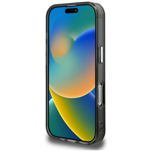 Hülle für Apple iPhone 16 Pro Max, Karl Lagerfeld, IML Aquarelle Logo Choupette, Schwarz