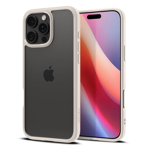 Hülle für Apple iPhone 16 Pro, Spigen, Ultra Hybrid, Beige ACS08127