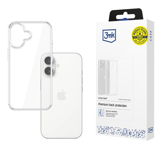 Case for Apple iPhone 17, 3MK, Armor, Transparent