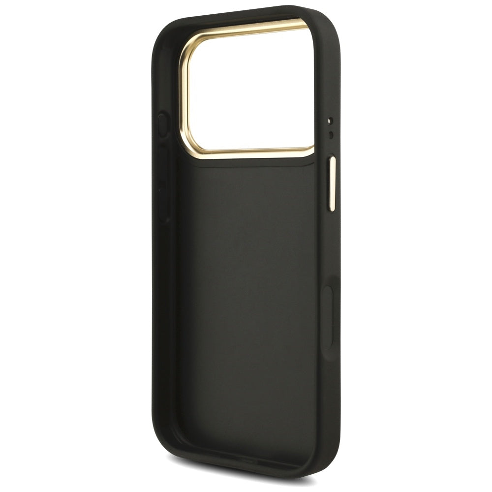 Hülle für Apple iPhone 17 Pro, Guess, Big 4G Classic Logo mit großem Band, Schwarz