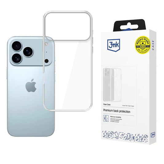 Case for Apple iPhone 17 Pro Max, 3MK, Clear, Transparent