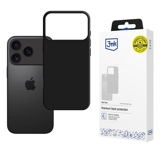 Case for Apple iPhone 17 Pro Max, 3MK, Matt Pro, Black