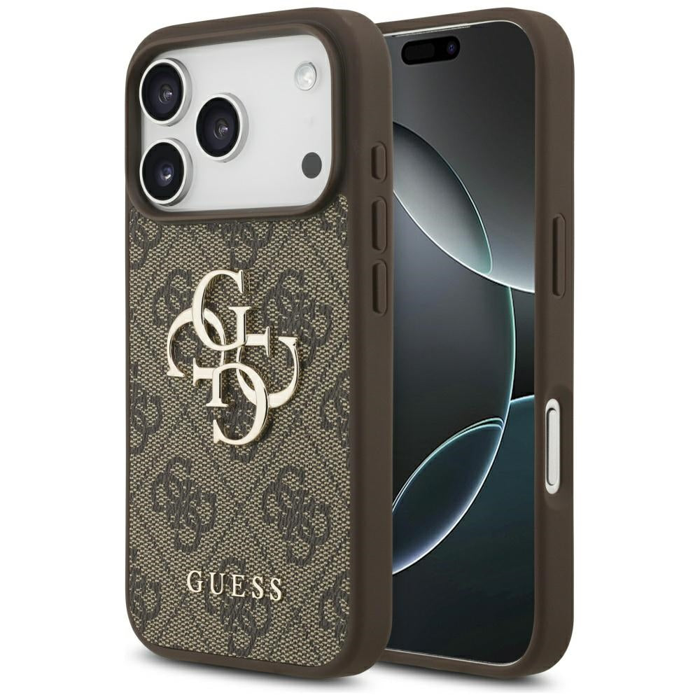 Hülle für Apple iPhone 17 Pro Max, Guess, 4G Big Logo, Braun