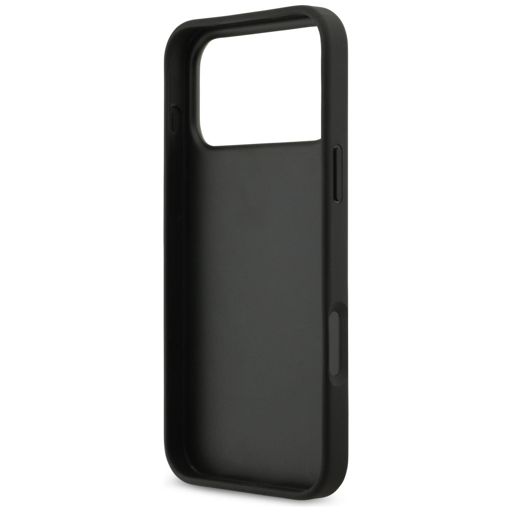 Hülle für Apple iPhone 17 Pro Max, Guess, 4G Grained Big and Classic Logo, Schwarz