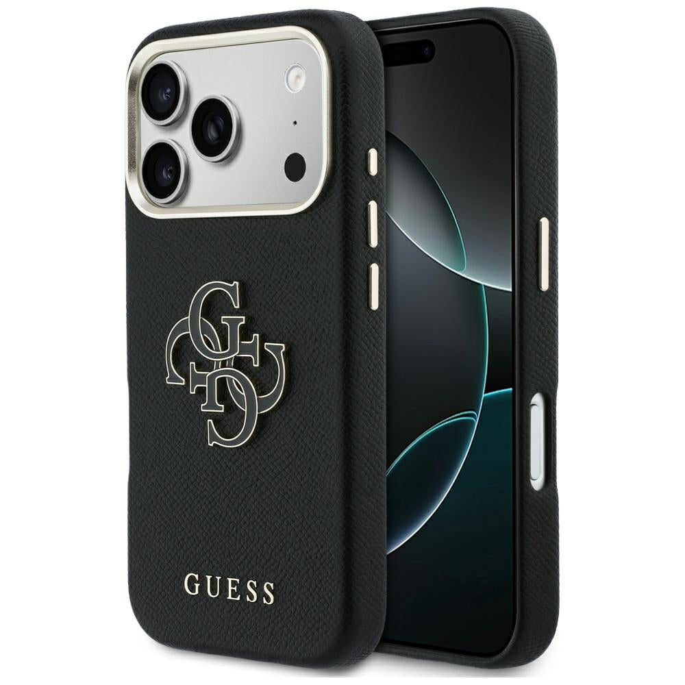 Hülle für Apple iPhone 17 Pro Max, Guess, Resin Logo, Schwarz